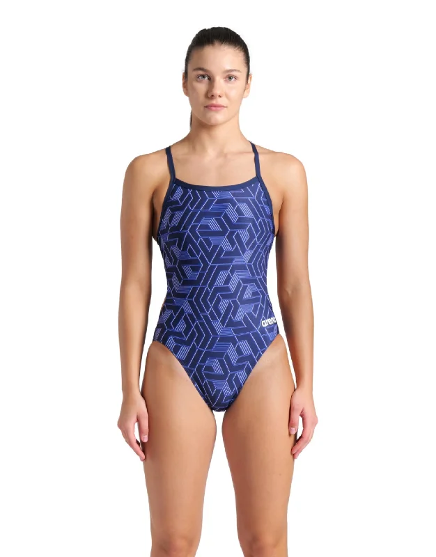 Escape Challenge Back Swimsuit - Navy Team Modern Men's Geometric