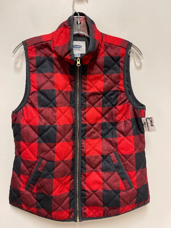 Vest Puffer & Quilted By Old Navy In Black & Red, Size: S Elegant Men's Formal 