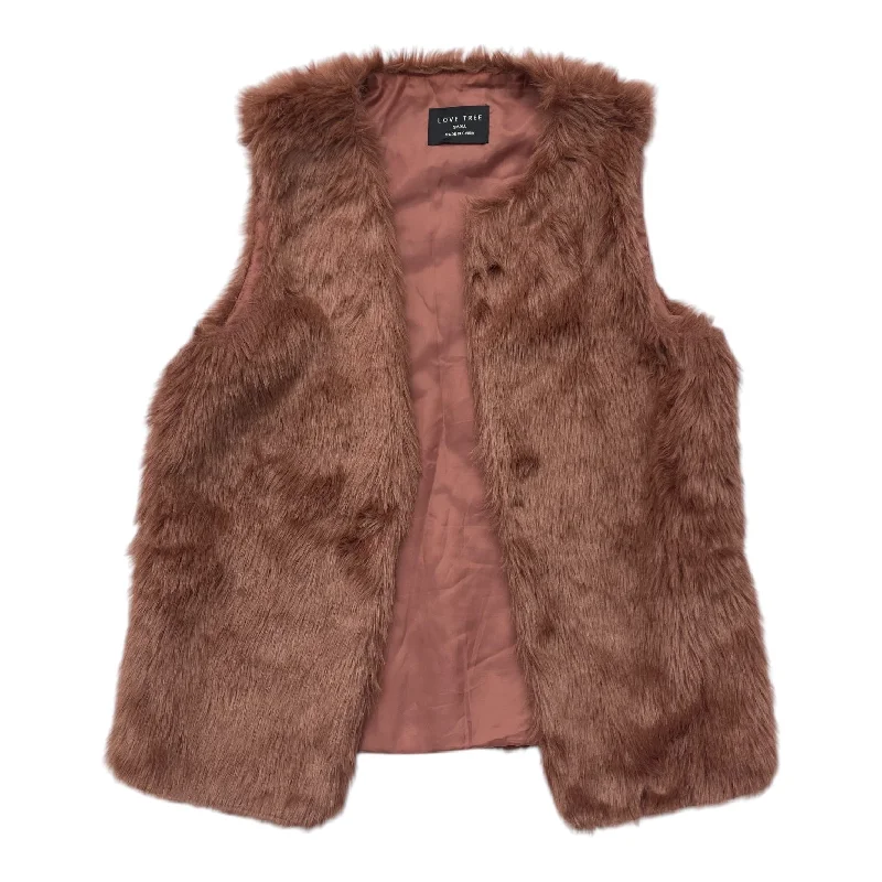 Vest Faux Fur & Sherpa By Love Tree In Pink, Size: S Monochromatic Office Style