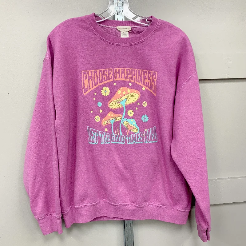 Sweatshirt Crewneck By Altard State In Purple, Size: S Cclassic Men's Tweed