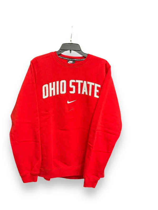 Athletic Sweatshirt Crewneck By Nike Apparel In Red, Size: Sp Laid