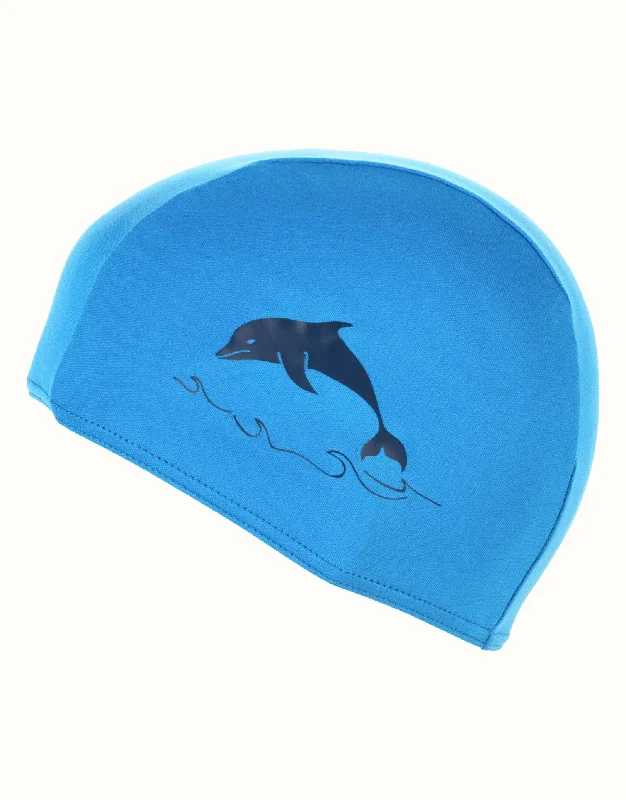 Kids Printed Polyester Fabric Swim Cap Sleek Men's Contemporary 