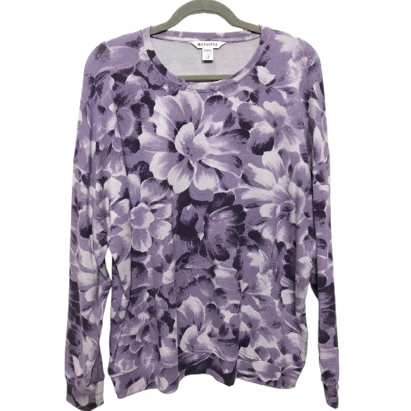 Sweatshirt Crewneck By Athleta In Purple, Size: Lp Elegant Men's Cashmere