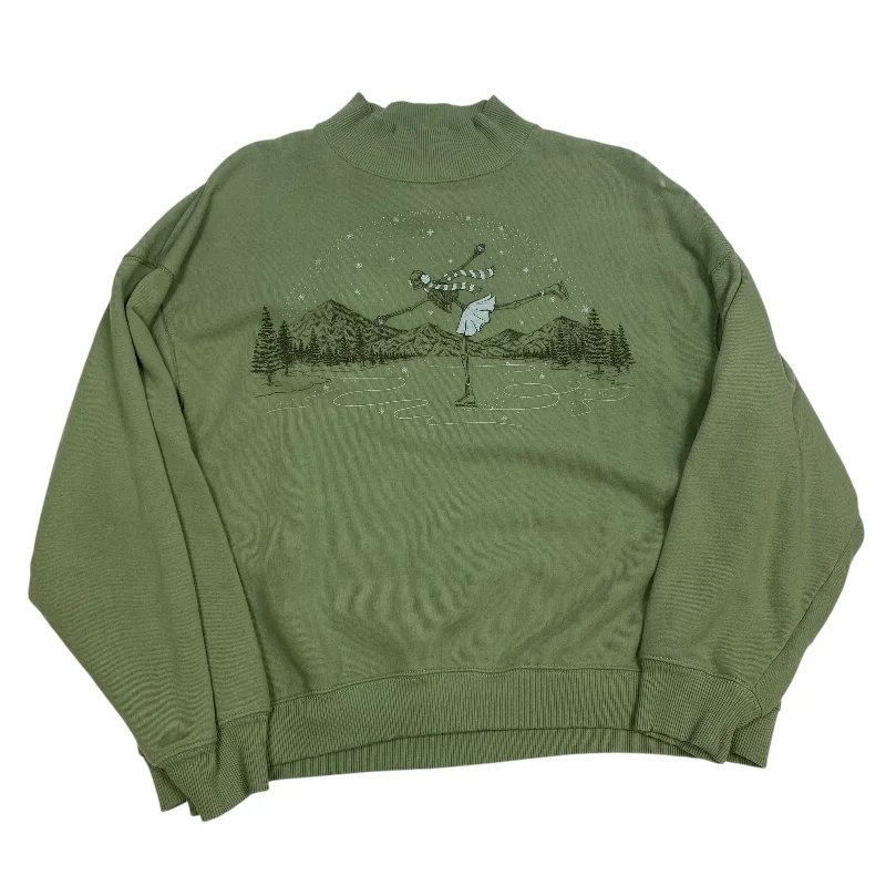 Sweatshirt Crewneck By American Eagle In Green, Size: M Unique Men's Patch