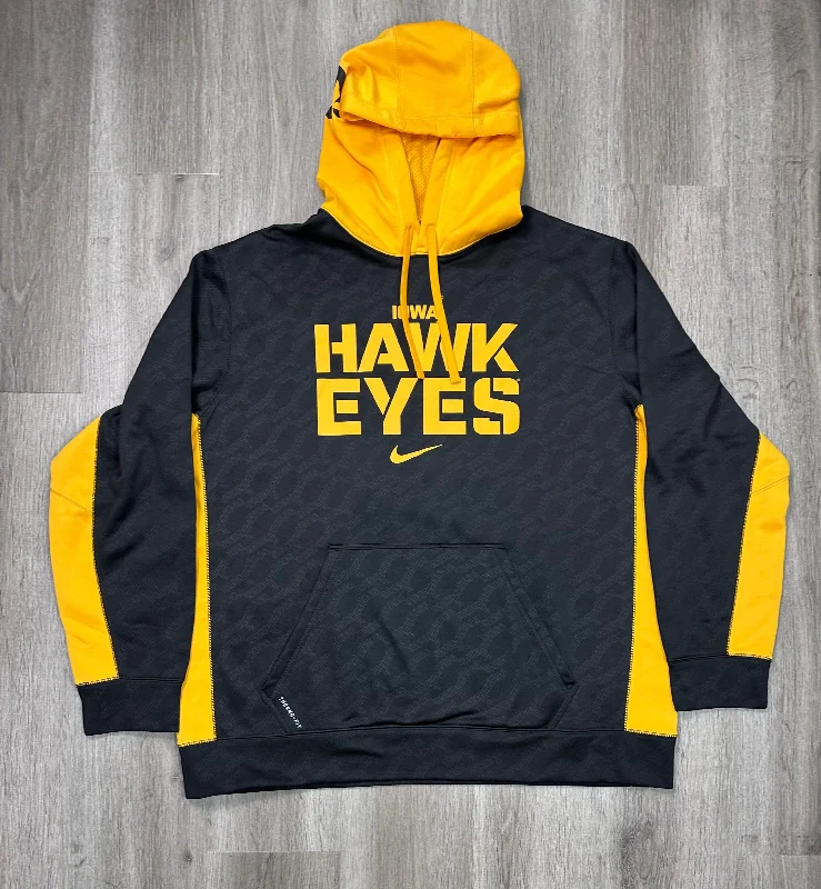 Sweatshirt Hoodie By Nike Apparel In Black & Gold, Size: Xxl Unique Men's Upcycled