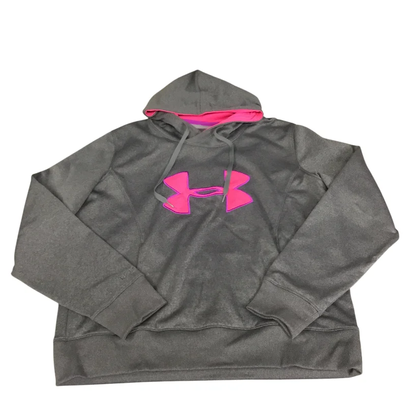 Athletic Sweatshirt Hoodie By Under Armour In Grey, Size: Xl Laid