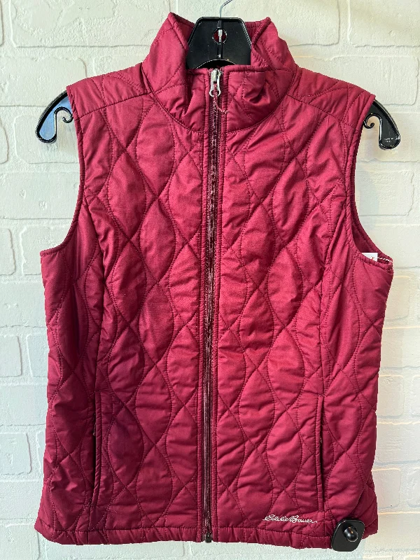 Vest Puffer & Quilted By Eddie Bauer In Red, Size: Xs Trendy Men's Bucket