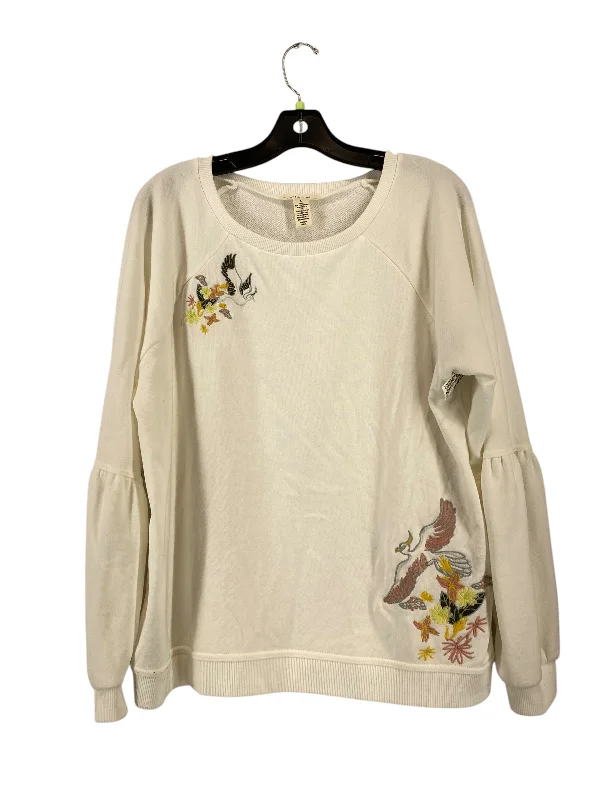 Sweatshirt Crewneck By West Bound In White, Size: L Unique Men's Upcycled