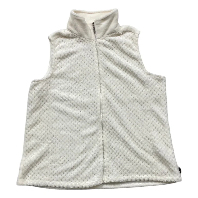 Vest Fleece By Cmc In White, Size: 1x Masculine Men's Thick