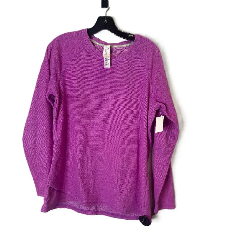 Athletic Sweatshirt Collar By New Balance In Purple, Size: L Monochromatic Office Style