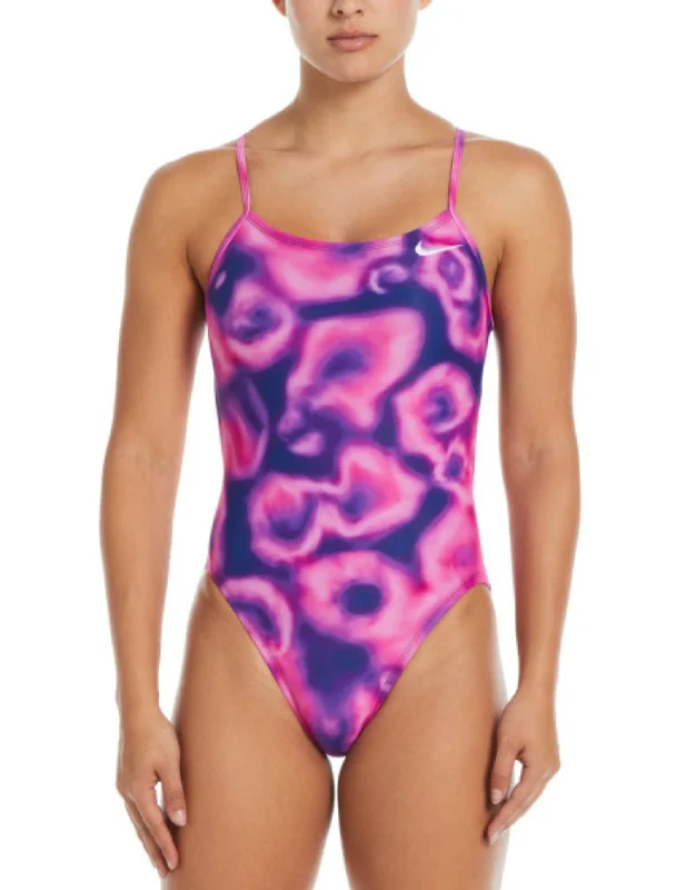 Hydrastrong Digital Haze Cutout Swimsuit - Fierce Pink Gym