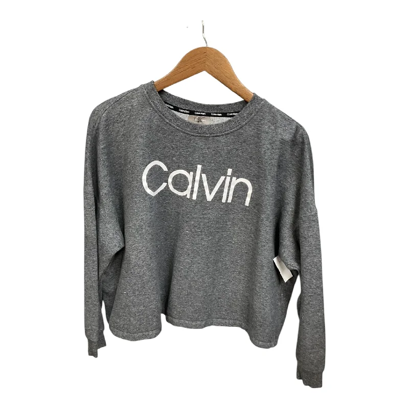 Sweatshirt Collar By Calvin Klein In Grey, Size: Xl Refined Men's Hand