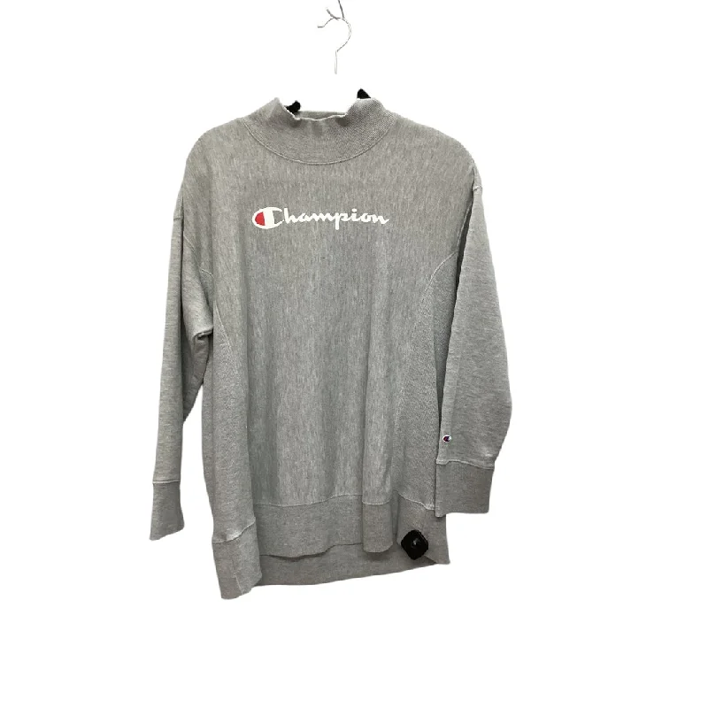 Sweatshirt Crewneck By Champion In Grey, Size: L Monochromatic All