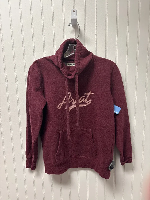 Sweatshirt Hoodie By Ariat In Maroon, Size: Xs Trendy Men's Scandinavian