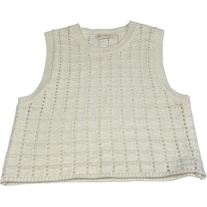 Vest Sweater By By Together In White, Size: S Casual Men's Japanese 