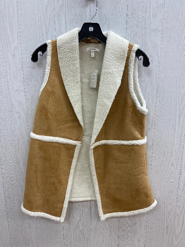 Vest Faux Fur & Sherpa By Maurices In Brown & Cream, Size: S Street