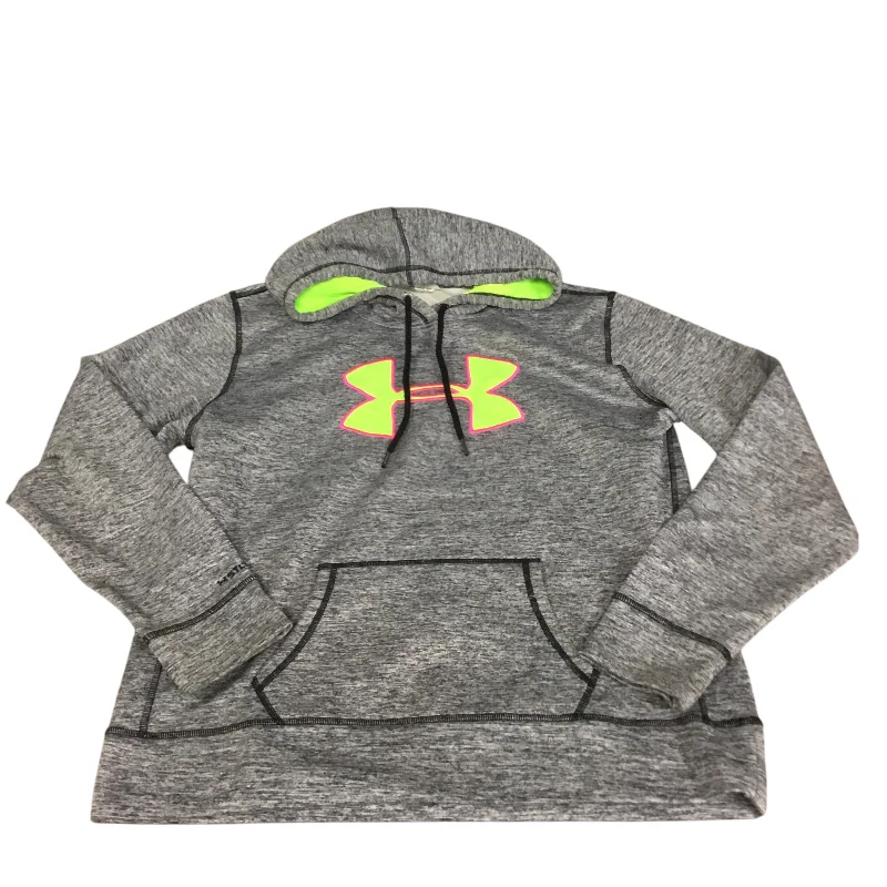 Athletic Sweatshirt Hoodie By Under Armour In Grey, Size: Xl Cool Men's Distressed