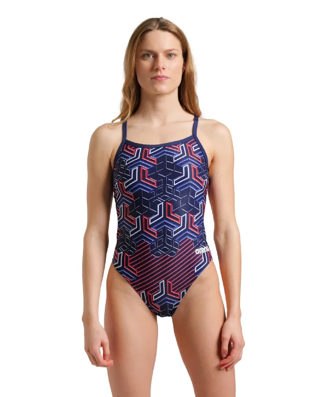 Kikko Pro Challenge Back Swimsuit - Navy/Multi Preppy Men's College