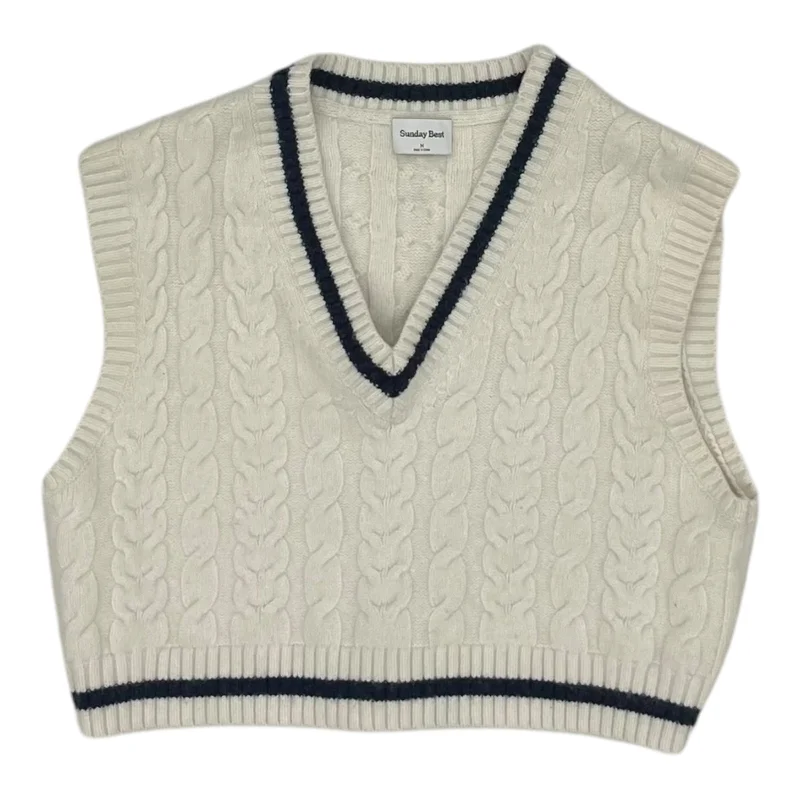 Vest Sweater By Clothes Mentor In Cream, Size:M Practical Men's Multi