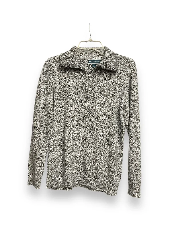 Sweatshirt Collar By Karen Scott In Grey, Size: S Cclassic Men's Tweed