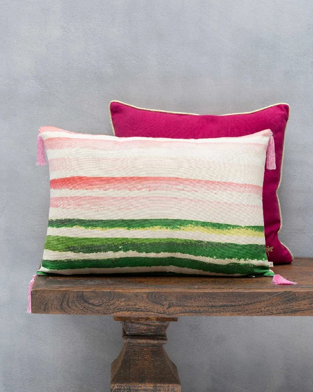 Desert Stripes Cushion Cover Polished Men's Silk