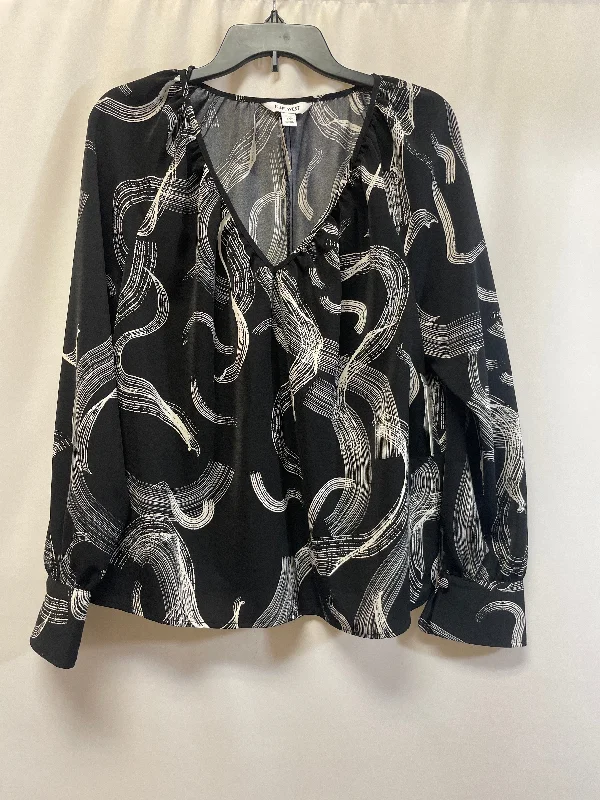 Black Top Long Sleeve Nine West, Size M Dynamic Men's Glow