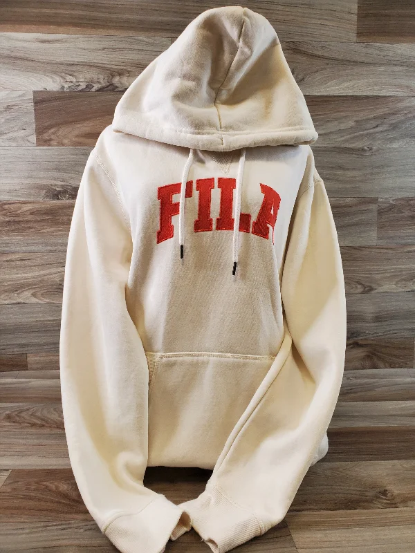 Sweatshirt Hoodie By Fila In Cream, Size: L Hip Men's Retro