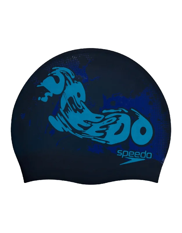 Junior Slogan Print Silicone Swim Cap Cozy Men's Winter