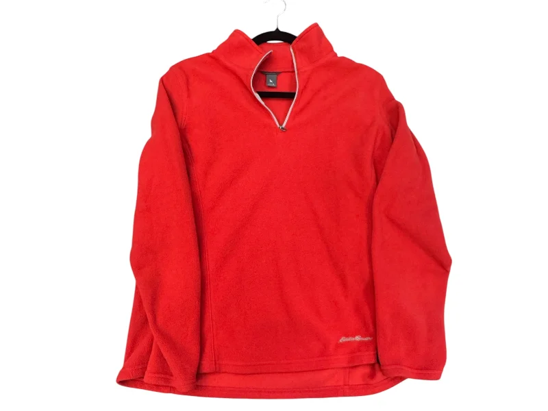Sweatshirt Collar By Eddie Bauer In Red, Size: L Practical Men's Quick