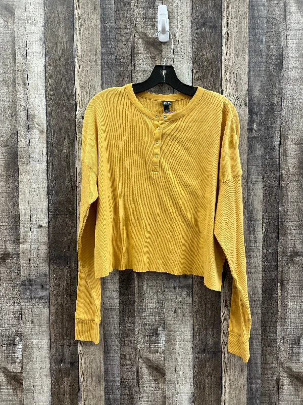 Yellow Top Long Sleeve Wild Fable, Size M Unique Men's Upcycled