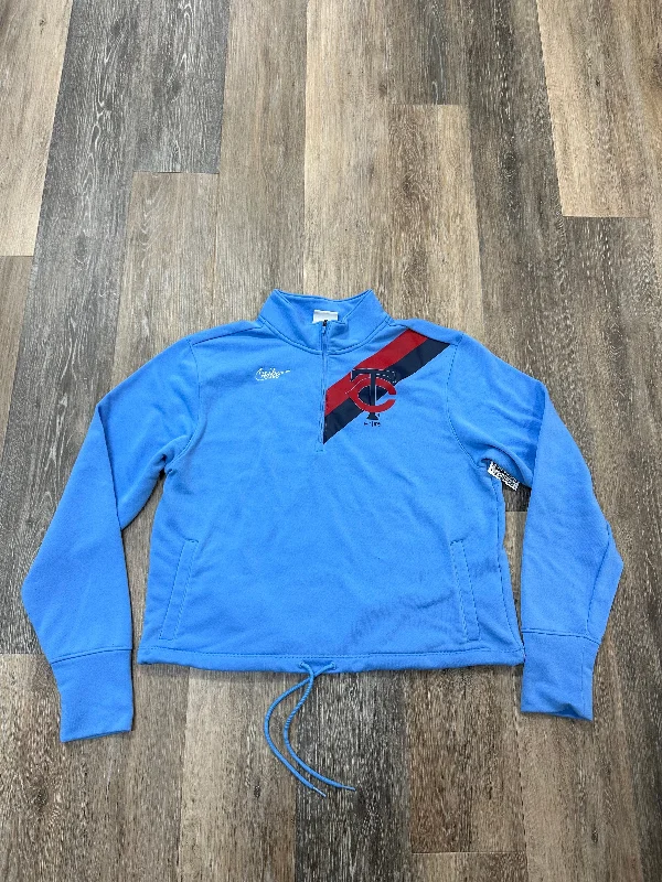 Athletic Sweatshirt Crewneck By Nike Apparel In Blue, Size: L Athletic Men's Compression