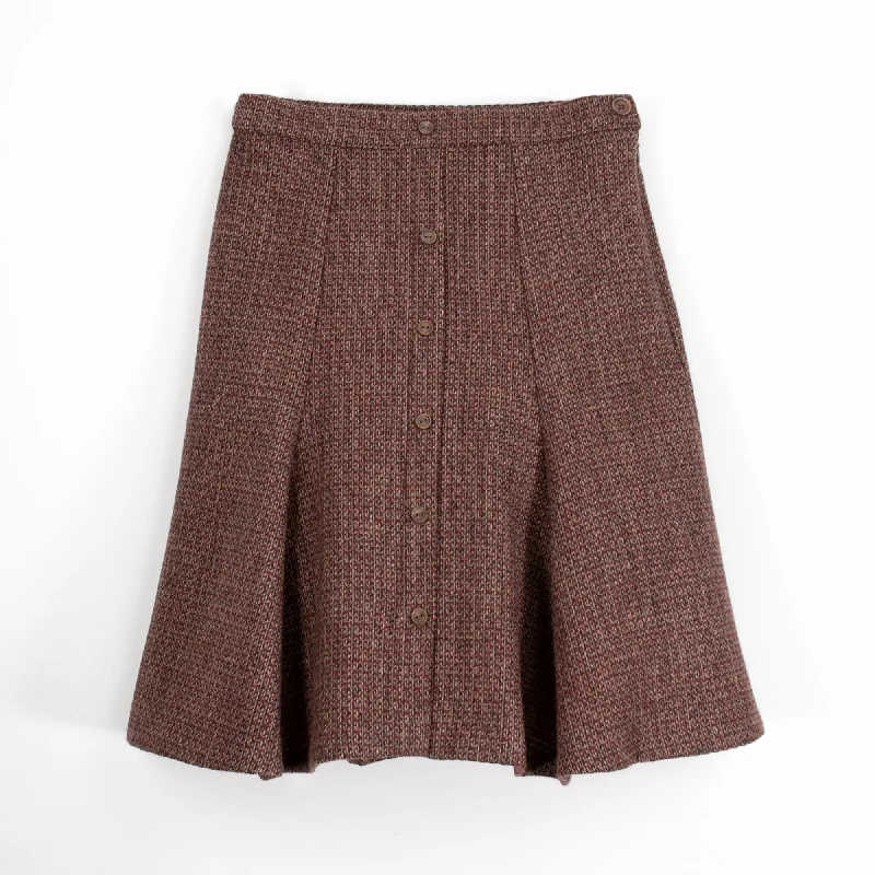 Popelin Burgundy Woollen Skirt With Gusset Gym