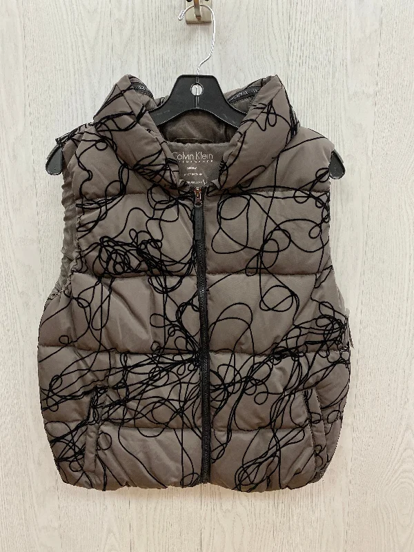 Vest Puffer & Quilted By Calvin Klein Performance In Taupe, Size: M Casual Men's Japanese 