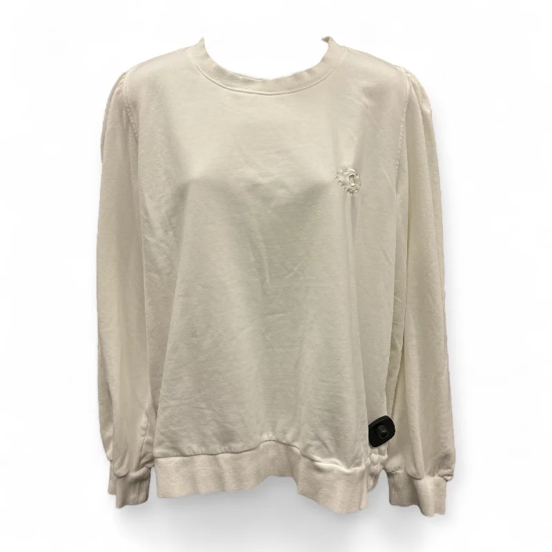 Sweatshirt Crewneck By Nicole Miller In White, Size: M Dynamic Men's Glow