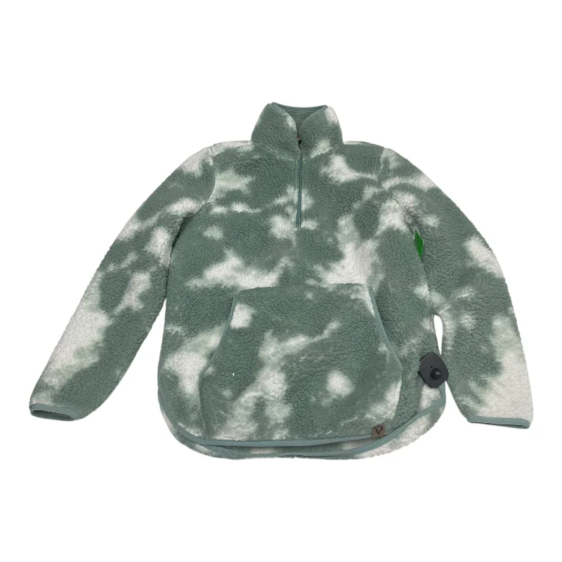 Sweatshirt Collar By Liv In Green & White, Size: S Polished Men's Silk