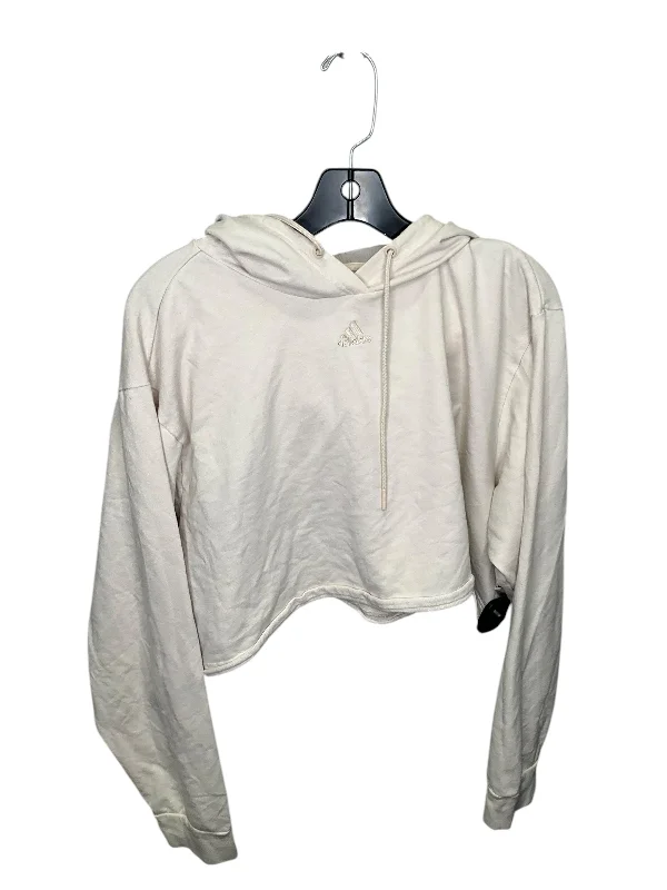 Athletic Sweatshirt Hoodie By Adidas In Cream, Size: Xl Dynamic Men's Glow