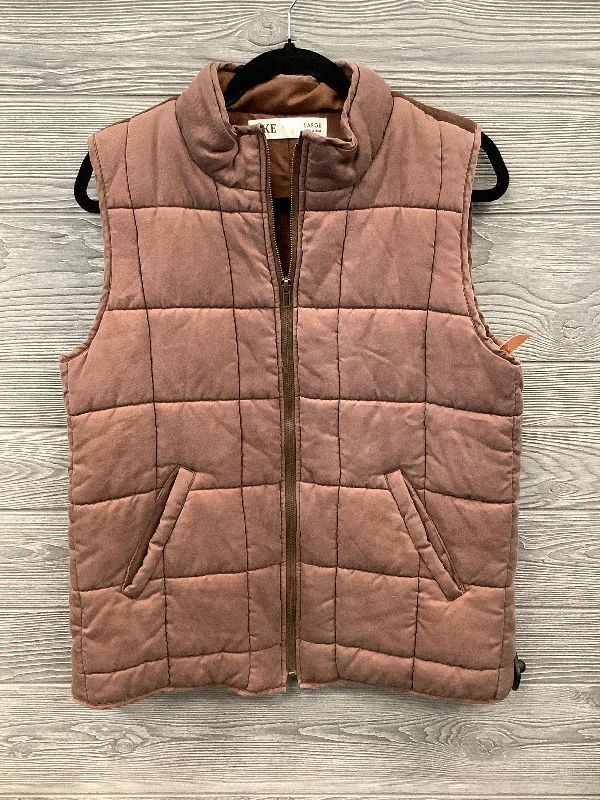 Vest Puffer & Quilted By Bke In Brown, Size: L Youthful Men's Pop