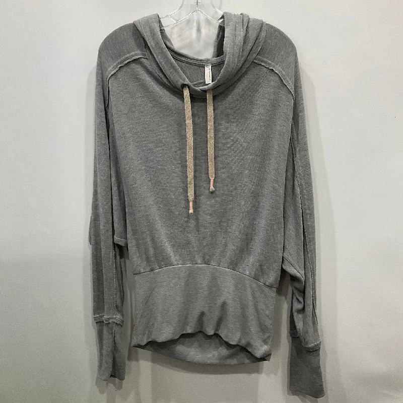 Sweatshirt Hoodie By Free People In Grey, Size: M Cool Men's Distressed