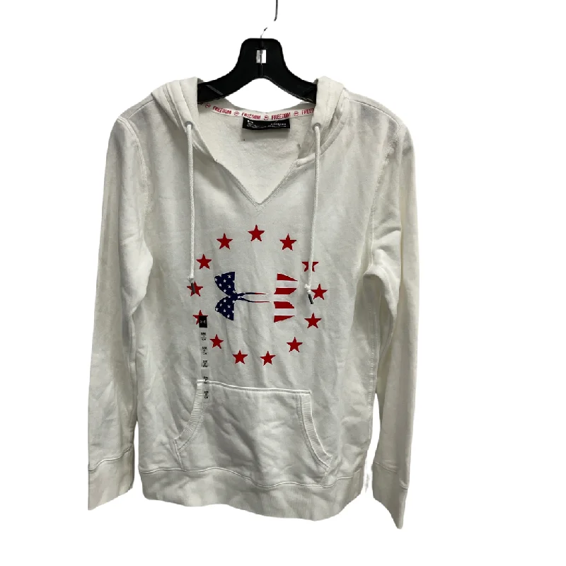 Athletic Sweatshirt Hoodie By Under Armour In White, Size: S Dapper Men's 1920S