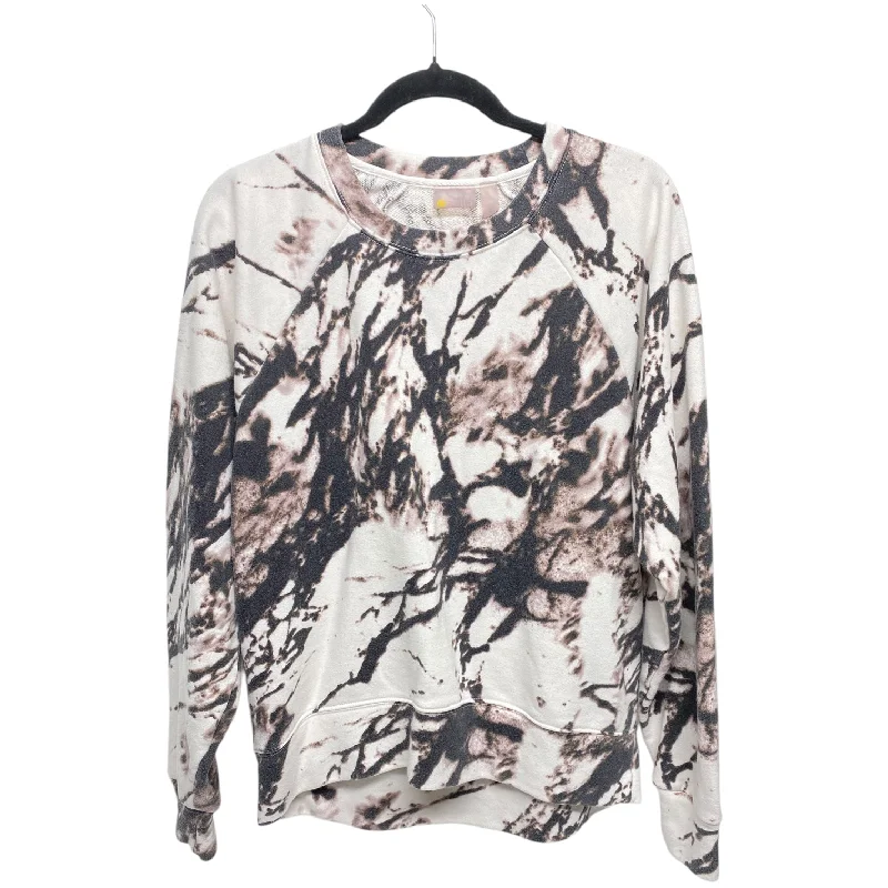 Athletic Sweatshirt Crewneck By Zella In Black & White, Size: M Rugged Men's Outdoor 