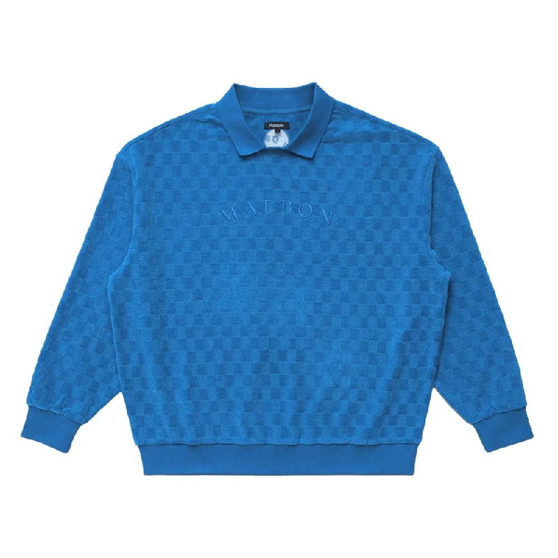 Malbon Yukon Fleece Golf Sweater Royal - FW24 Elegant Men's Formal 