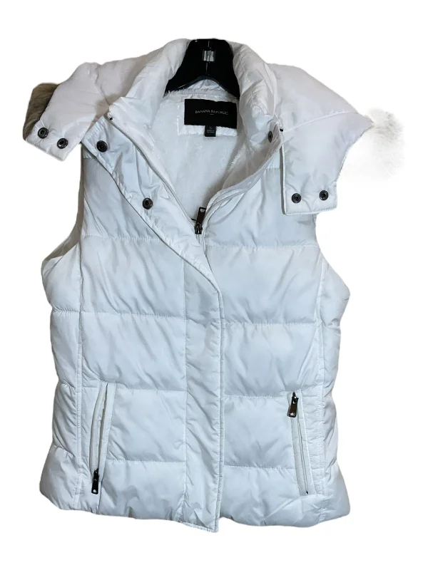 Vest Puffer & Quilted By Banana Republic In White, Size: S Traditional Men's Wool