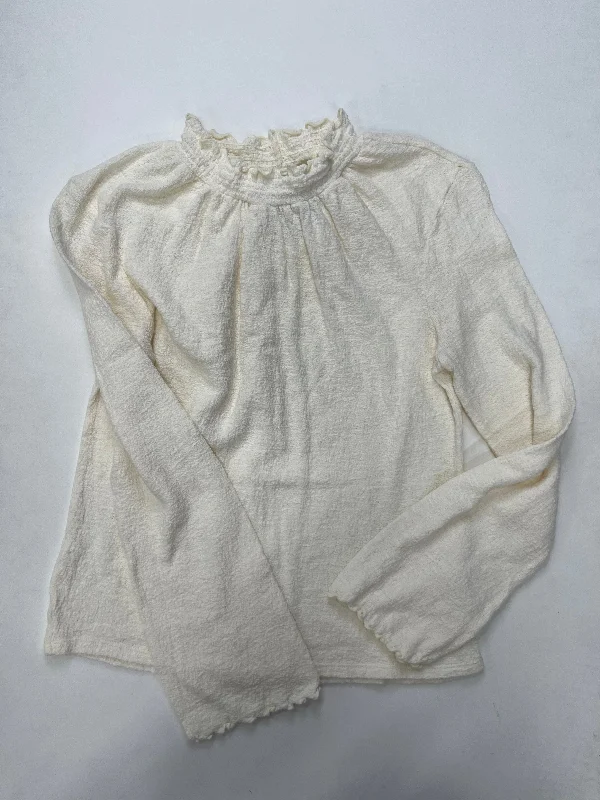 Cream Top Long Sleeve Madewell, Size S Organic