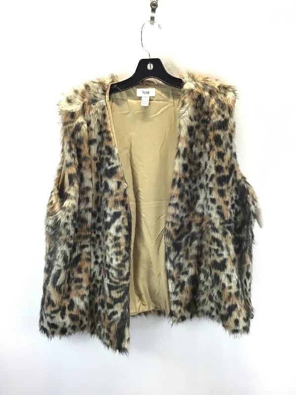 Vest Faux Fur & Sherpa By Clothes Mentor In Animal Print, Size: 2x Athletic Men's Compression