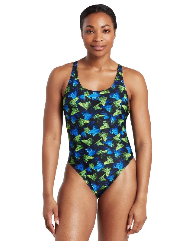 Swell Masterback Swimsuit - Black/Green Stylish Men's Neon