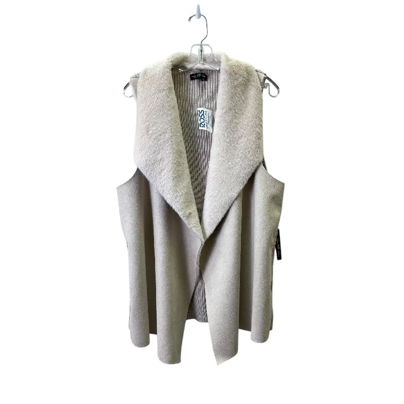 Vest Faux Fur & Sherpa By Twelfth Love In Beige, Size:3X Classic Men's Pin