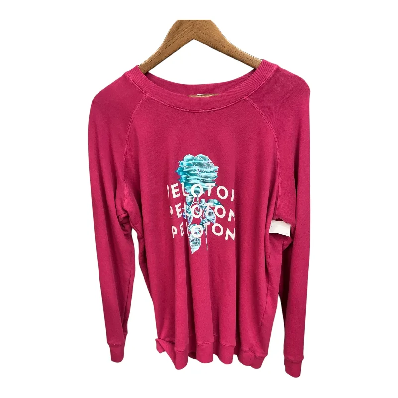 Sweatshirt Crewneck By Clothes Mentor In Hot Pink, Size: L Masculine Men's Thick