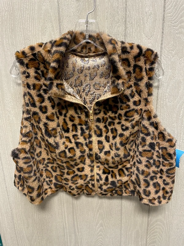 Vest Faux Fur & Sherpa By Shein In Animal Print, Size: 1x Modern Men's Tech