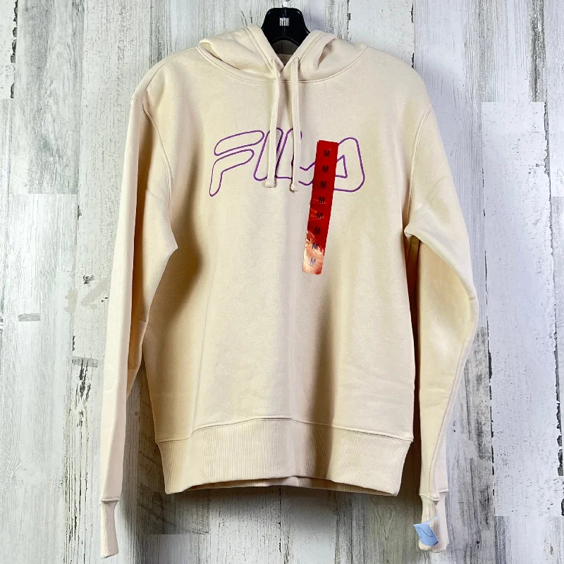 Sweatshirt Hoodie By Fila In Cream, Size: M Cool Men's Distressed