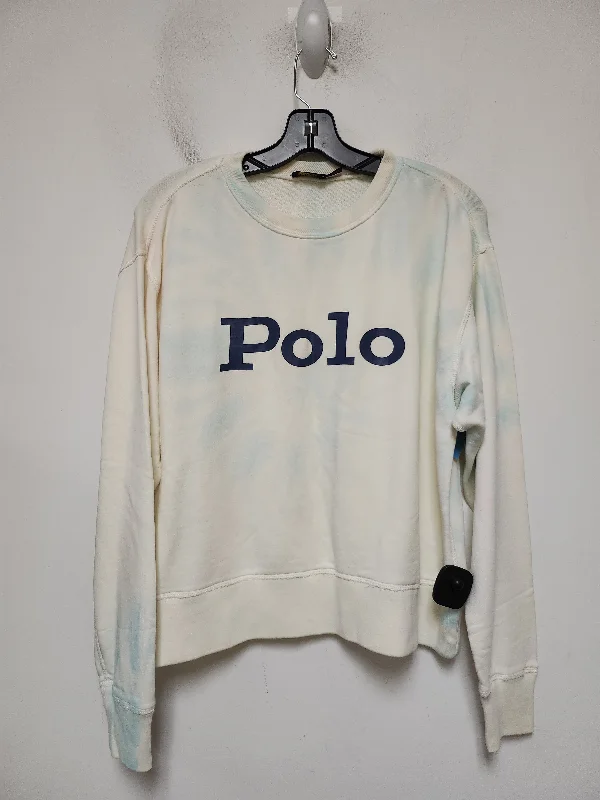 Sweatshirt Collar By Polo Ralph Lauren In Blue & Cream, Size: M Polished Men's Satin